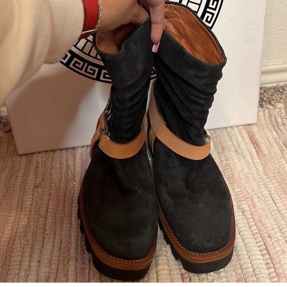 NWOT Free People x We The Free Reya Harness Ankle Boots, Color Black, Size 37.5 - Picture 5 of 6